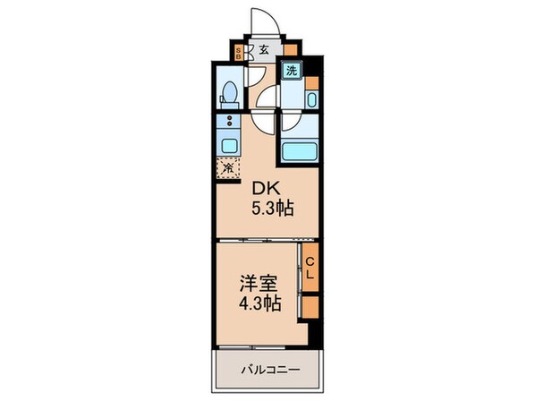 ﾌﾟﾚﾐｱﾑｷｭｰﾌﾞ上野毛#mo(503)の物件間取画像